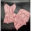 Σετ Σατέν babydoll, Απαλό Ροζ