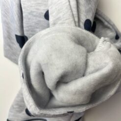 Σετ Πιτζάμες βαμβακερές με Καρδούλες Fleece