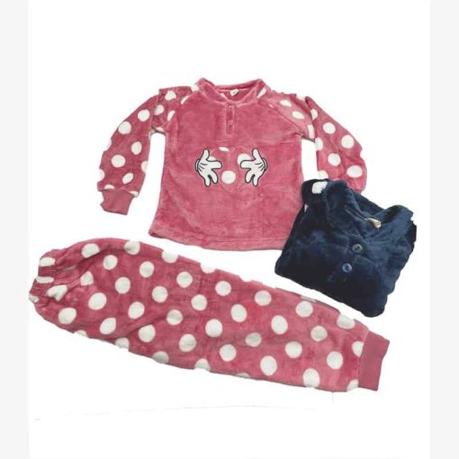 Σετ Παιδικές Πιτζάμες χειμωνιάτικες Fleece για Κορίτσια