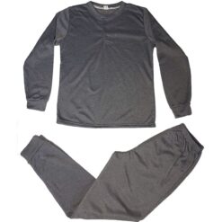 Σετ Ανδρικές Πιτζάμες βαμβακερές Fleece, Σκούρο Γκρι