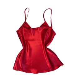 Σετ Σατέν Babydoll, Κόκκινο