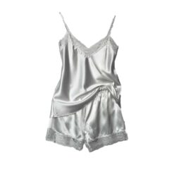 Νυφικό Σετ Σατέν Babydoll, Λευκό