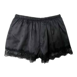 Σετ Σατέν Τοπ και Σορτσάκι Babydoll, Μαύρο