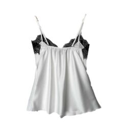 Σετ Σατέν Τοπ και Σορτσάκι Babydoll, Λευκό