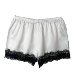Σετ Σατέν Τοπ και Σορτσάκι Babydoll, Λευκό