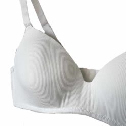 Σουτιέν Microfiber χωρίς Μπανέλα με λεπτή Ενίσχυση Cup C, Λευκό
