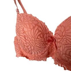 Σουτιέν Δαντελωτό Push Up με αφαιρούμενες Τιράντες Cup B, Βερικοκί