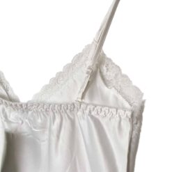 Νυφικό Σετ Σατέν Babydoll με Δαντέλα, Λευκό