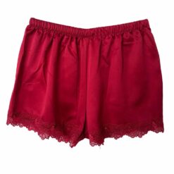 Σετ Σατέν Babydoll με Δαντέλα, Μπορντό
