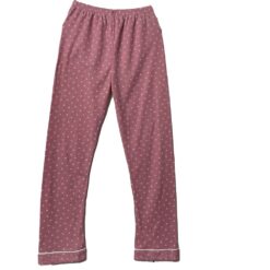 Σετ Πιτζάμες Ριπ με Καρδούλες και Fleece, Πουκάμισο και Παντελόνι, Ροζ