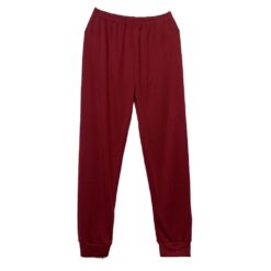 Σετ Πιτζάμες Βαμβακερές Fleece, Μπλούζα πουά και Παντελόνι, Μπορντό