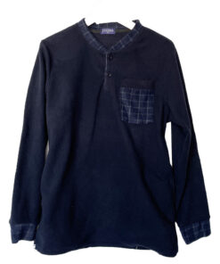 Σετ Ανδρικό Homewear Fleece, Μπλούζα και Παντελόνι, Μαύρο