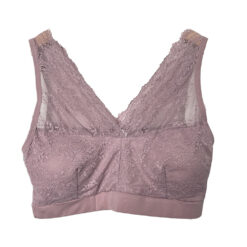 Μπουστάκι Βαμβακερό με Δαντέλα Plus Size, Σάπιο Μήλο