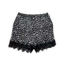 Γυναικείο Σετ Σατέν Babydoll Τοπάκι και Σορτσάκι Slim Fit, Άνιμαλ Πριντ Γκρι