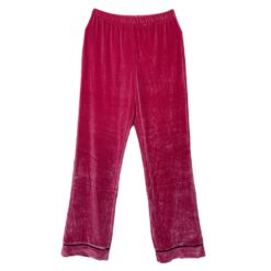 Σετ Γυναικείο Βελούδινο Homewear Πουκάμισο Μακρυμάνικο και Παντελόνι Slim Fit, Φούξια