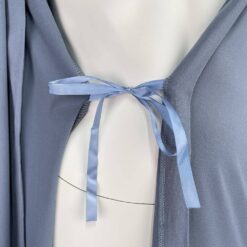 Σετ Εγκυμοσύνης Βαμβακερό Ρόμπα με Νυχτικό Ραντάκι Slim Fit, Γαλάζιο