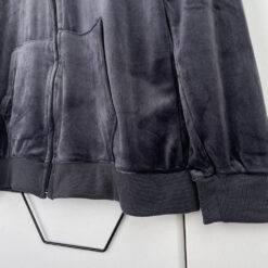 Γυναικείο Σετ Βελούδινες Φόρμες Slim Fit, Σκούρο Γκρι