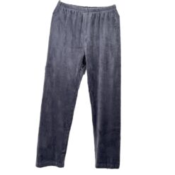 Γυναικείο Σετ Βελούδινες Φόρμες Slim Fit, Σκούρο Γκρι