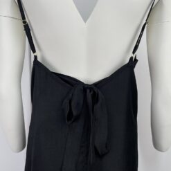Γυναικείο Σετ Νυχτικό Σατέν Midi με Velvet Ρόμπα Regular Fit, Μαύρο