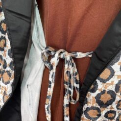 Γυναικείο Σετ Νυχτικό Σατέν Midi με Velvet Ρόμπα Regular Fit, Κεραμιδί