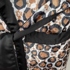 Γυναικείο Σετ Νυχτικό Σατέν Midi με Velvet Ρόμπα Regular Fit, Κεραμιδί