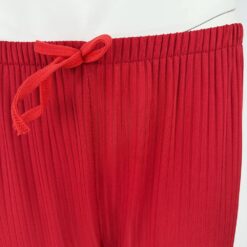 Γυναικείο Σετ Ριπ Babydoll Crop Τοπάκι και Παντελόνι, Κόκκινο