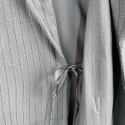 Ανδρική Ρόμπα Polar Fleece με Ζώνη, Εσωτερικά Κορδόνια και Γιακά Regular Fit, Γκρι