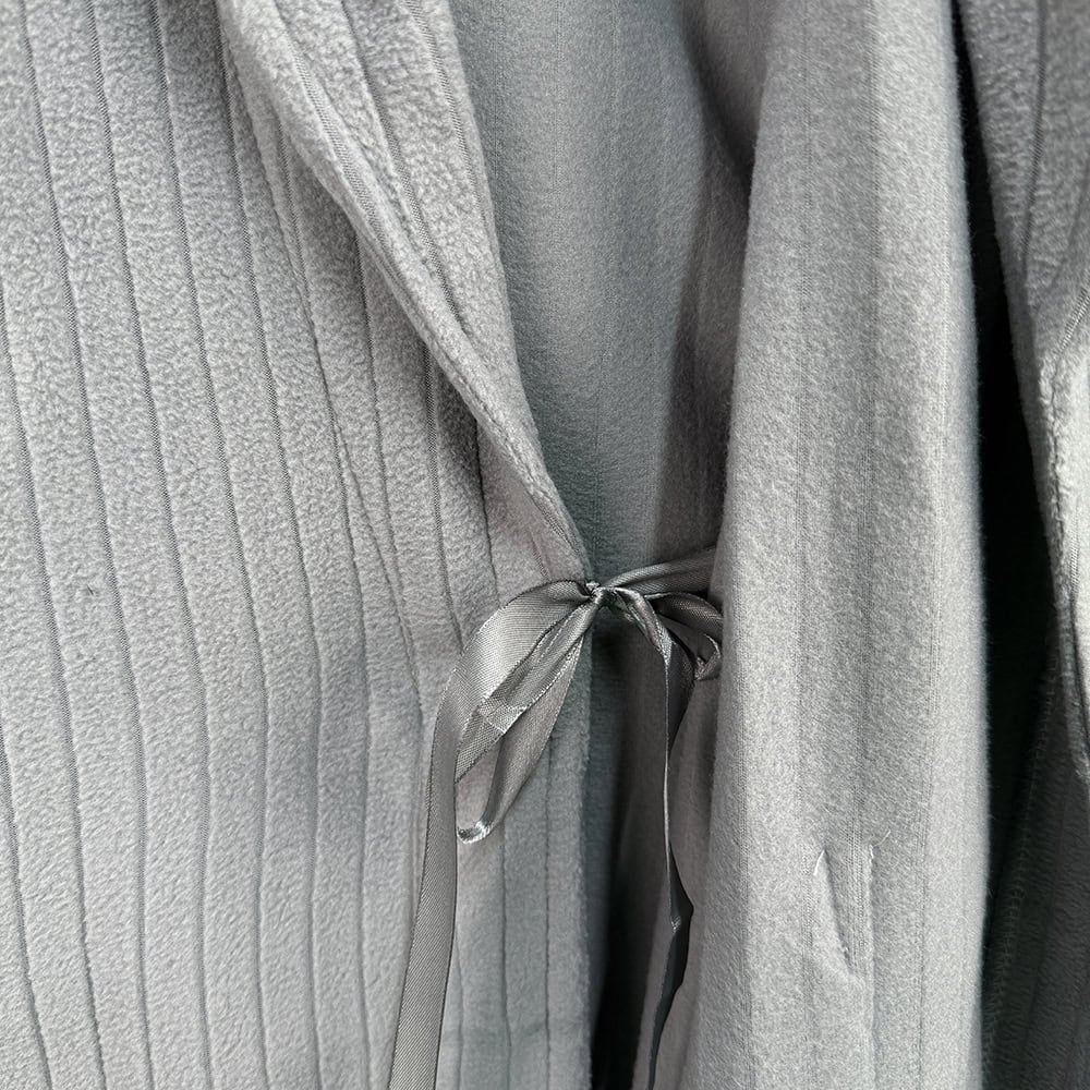 Ανδρική Ρόμπα Polar Fleece με Ζώνη, Εσωτερικά Κορδόνια και Γιακά Regular Fit, Γκρι