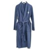Ανδρική Ρόμπα Polar Fleece με Ζώνη, Εσωτερικά Κορδόνια και Γιακά Regular Fit, Μπλε Μαρέν