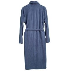 Ανδρική Ρόμπα Polar Fleece με Ζώνη, Εσωτερικά Κορδόνια και Γιακά Regular Fit, Μπλε Μαρέν