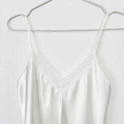Νυφικό Σετ Σατέν Νυχτικό Μίνι και Ρόμπα Bride με Δαντέλα, Off White