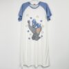 Γυναικείο Νυχτικό T-shirt κοντομάνικο με σχέδιο Ελεφαντάκι Regular Fit, Γαλάζιο