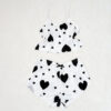 Γυναικείο Σετ Baby doll με Καρδούλες Crop Τοπάκι και Παντελόνι, Λευκό