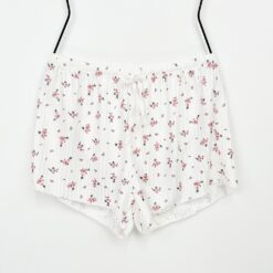 Γυναικείο Σετ Baby doll Crop Τοπάκι με Δαντελωτές Τιράντες και Παντελόνι, Λευκό