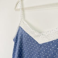 Σετ Βαμβακερό Babydoll Πουά Τοπάκι και Σορτσάκι Slim Fit, Σιέλ