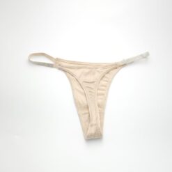 Γυναικείο Εσώρουχο Στρινγκ με Στρασάκια Sexy, Μπεζ