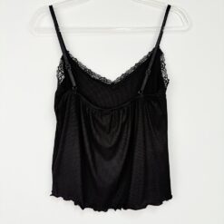 Γυναικείο Σετ Babydoll Ριπ Τοπάκι και ψηλόμεσο Σορτσάκι Slim Fit, Μαύρο