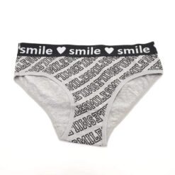 Γυναικείο Βαμβακερό Εσώρουχο Σλιπ smile, Γκρι