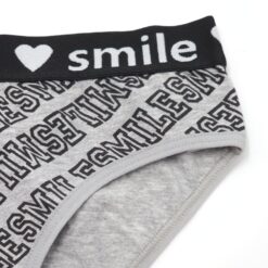 Γυναικείο Βαμβακερό Εσώρουχο Σλιπ smile, Γκρι