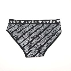 Γυναικείο Βαμβακερό Εσώρουχο Σλιπ smile, Μαύρο