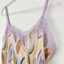 Σετ Γυναικείες Πιτζάμες Babydoll Φλοράλ Τοπάκι και Σορτσάκι Slim Fit, Εκρού Πολύχρωμο