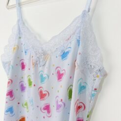 Σετ Γυναικείες Πιτζάμες Babydoll με Καρδούλες Τοπάκι και Σορτσάκι Slim Fit, Γαλάζιο