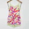 Σετ Γυναικείες Πιτζάμες Tie Dye Τοπάκι και Σορτσάκι Slim Fit, Λαχανί