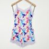 Σετ Γυναικείες Πιτζάμες Tie Dye Τοπάκι και Σορτσάκι Slim Fit, Μωβ