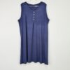 Γυναικείο Νυχτικό Βαμβακερό Plus Size, Μπλε