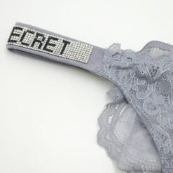 Γυναικείο Εσώρουχο Brazil Δαντελωτό με Στρας, Σιέλ