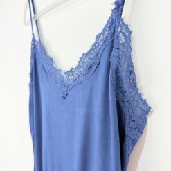 Γυναικείο Σετ Babydoll με Δαντέλα Τοπάκι και Σορτσάκι Regular Fit, Μπλε