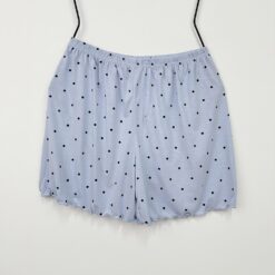 Σετ Γυναικείες Πιτζάμες Πουά Babydoll Τοπάκι και Σορτσάκι Slim Fit, Γαλάζιο