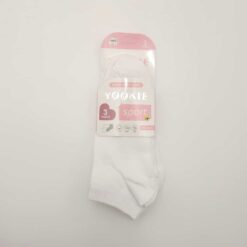 Γυναικείες Βαμβακερές Κοντές Κάλτσες 3Pack, Λευκό