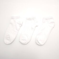 Γυναικείες Βαμβακερές Κοντές Κάλτσες 3Pack, Λευκό